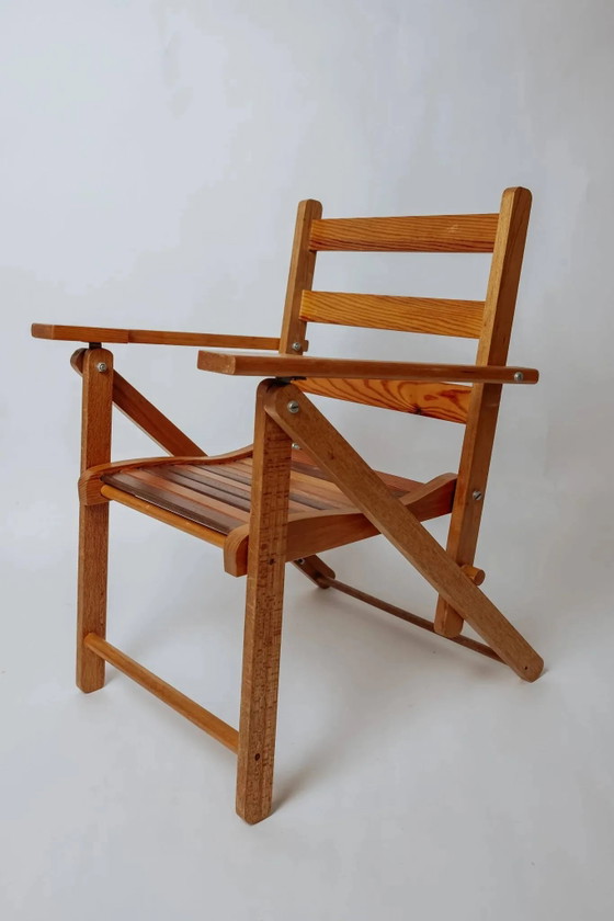 Chaise pliante vintage en teck pour enfants – Chaises pliantes (photo 8 of 8)