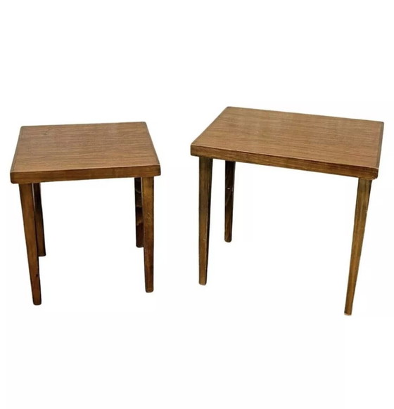Image 1 of 2x 60s 70s Side Table Side Table Danish Modern Design 60s 70s
