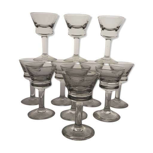 11 bistro liqueur glasses 1920s-30s