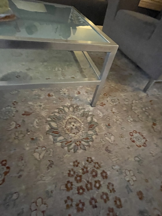 Image 1 of Couchtisch aus Glas in Edelstahlgestell