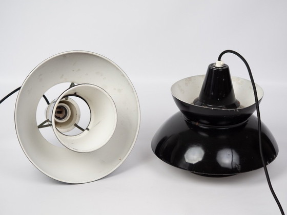 Coppia di 2 lampade vintage danesi in stile Doo Wop, di Henning Klok e Louis Poulsen, anni '50. (photo 9 of 20)