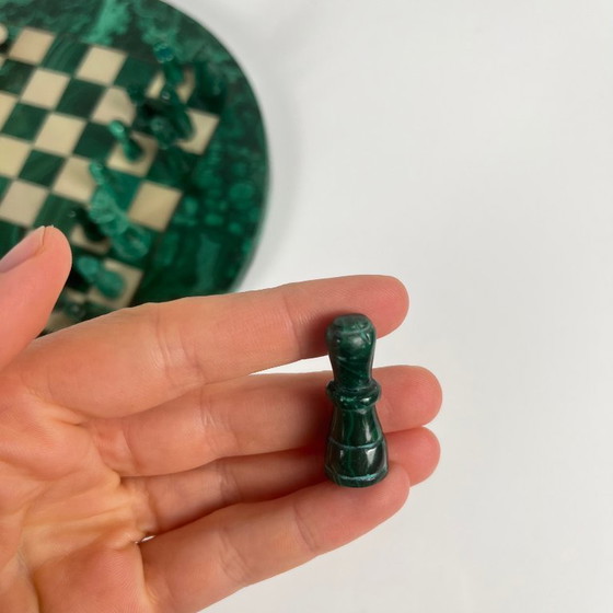 Image 1 of Decorative chess set in malachite, 1950–1970