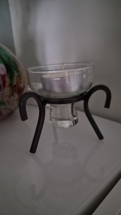 Danish Design Gusseisen Kerzenhalter