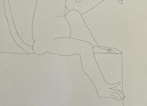 Image 1 of François-Xavier Lalanne - De aap bij de spiegel - 2002, ets op papier