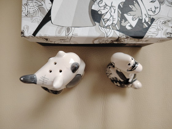 Image 1 of Picasso on the table: Giordano di Ponzano Guernica salt and pepper shaker, unused