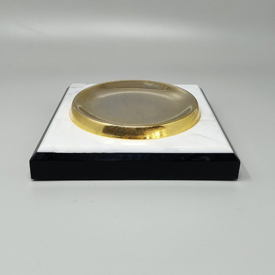 Image 1 of 1970s Gorgeous Smoking Set in Lucite and Brass. Made in Italy