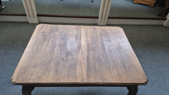 Table ancienne à pieds cabriolet – Tables de salle à manger, Wood (photo 3 of 5)