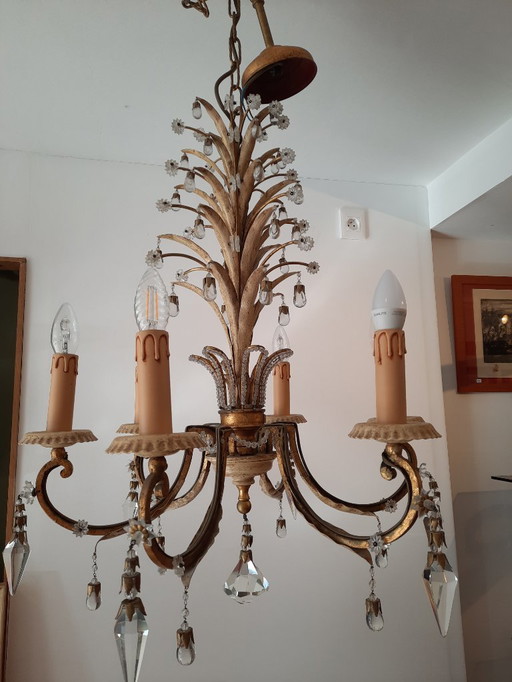 Neoclassical chandelier 1950 maison bagues , paris