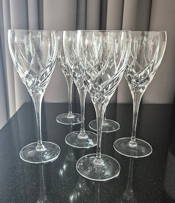 Image 1 of Verres à vin rouge en cristal Da Vinci Pistoia - lot de 6 pièces - fabriqués en Italie.