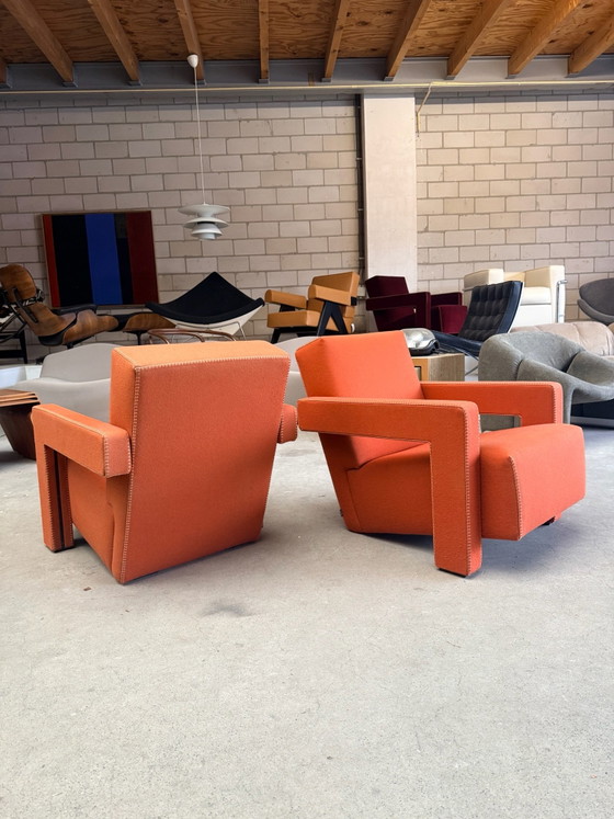 Fauteuil Cassina Utrecht, Gerrit Rietveld (stock: 2), Textile, Bois, Orange (photo 13 sur 15)