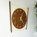 Vintage wall clock JUNGHANS clock 60s 70s Minimalist Atomic Danish Design Teak