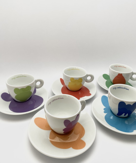 Image 1 of Jeff Koons 2001 Illy Collection Set di 6 tazzine da caffè espresso e piattini