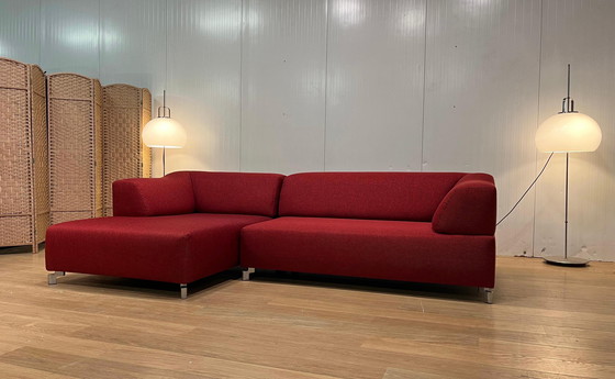Image 1 of NEW Upholstered Leolux Faya Lobi Corner Sofa Red