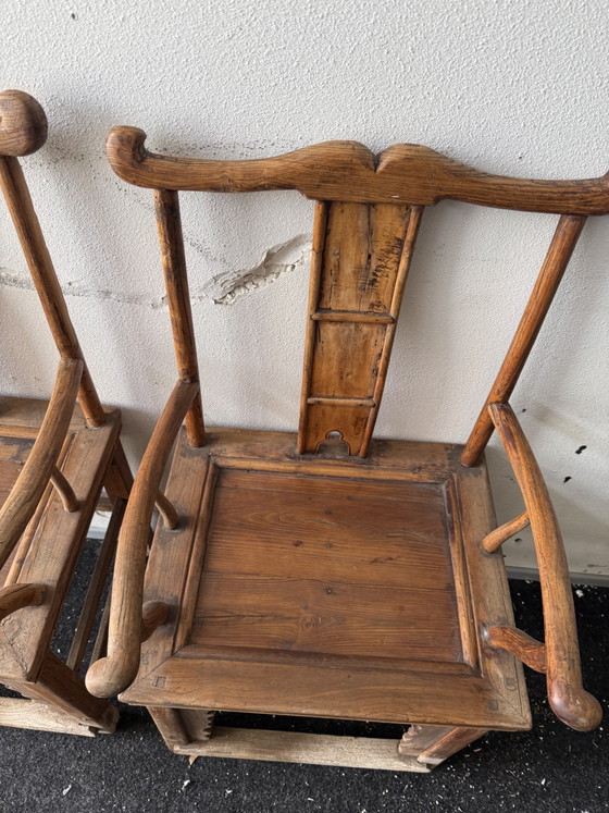 Antike Chinesische Holz-Sessel – 2er Set – Wood (photo 6 of 8)