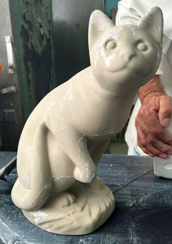 Image 1 of "NOX" table lamp by "neo" Handmade / Stoneware / Black Gloss / Limited Edition