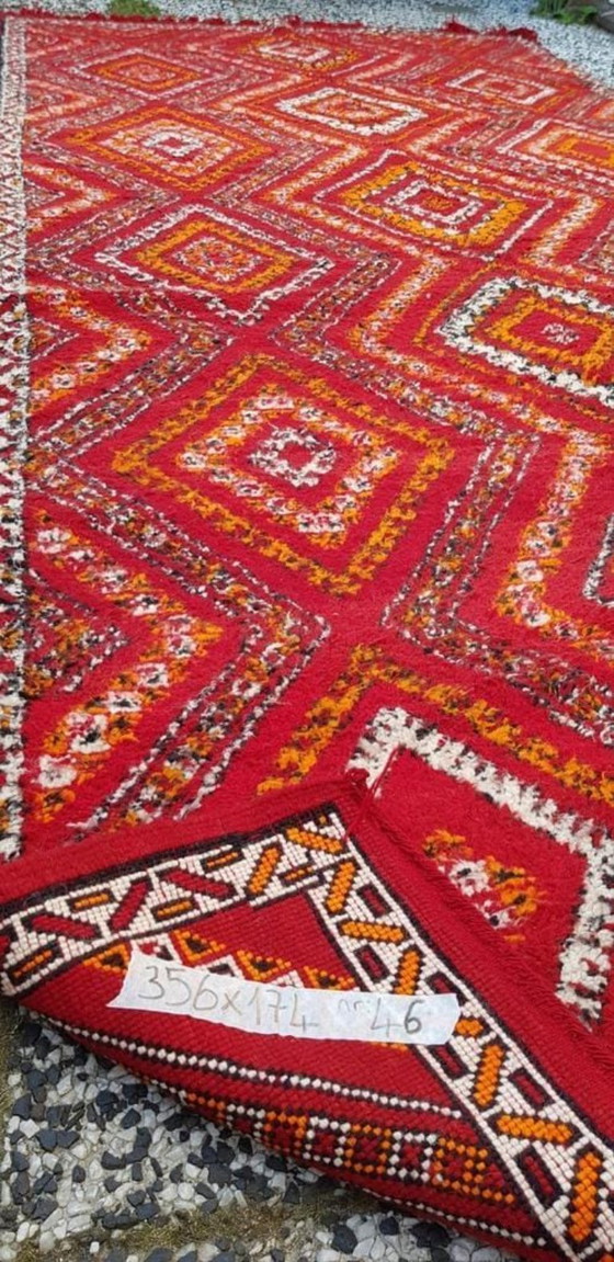 Image 1 of Handgeknoopt Berber kleed wol 356x174cm