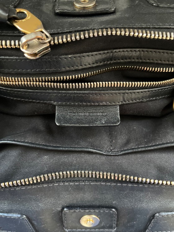 Sonia Rykiel handtas, zwart leer, Top handle tassen, Metaal (foto 3 van 6)