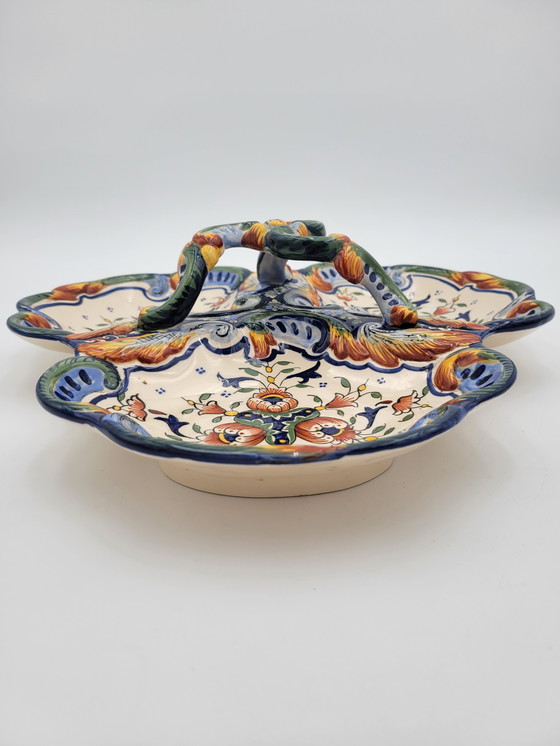 Image 1 of Plat Apéritif Porcelaine De Rouen