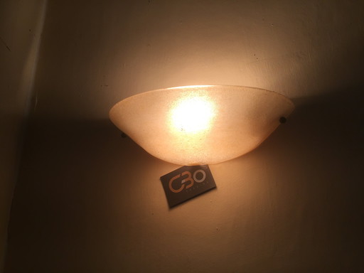 Lámpara de pared Terzani Mezza Luna: media luna de cristal de Murano soplado a mano