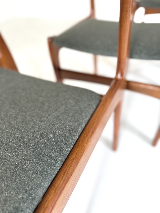 Image 1 of Set van 4 gerestaureerde Deense eetkamerstoelen ‘60