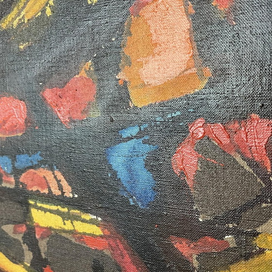 Jean-Louis Ruythoorens, Soleil et Calebasses Lubumbashi, Huile sur Toile, 1972 – Peintures et dessins, Canvas (photo 6 of 11)