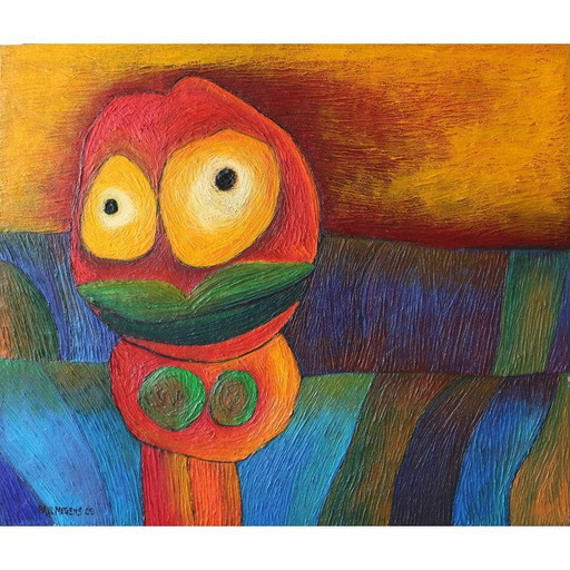 Large structural painting 'Girl in the Grass'