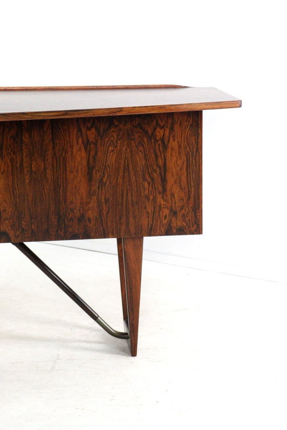 Peter Løvig Nielsen voor Hedensted Møbelfabrik Boomerang bureau vintage gerestaureerd palissander (photo 7 of 18)
