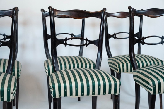 Image 1 of Mid-Century set of six dining chairs attributed to Paolo Buffa. Italy 1950s