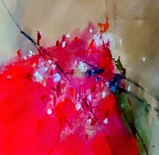 Image 1 of Peinture abstraite - Baie rouge