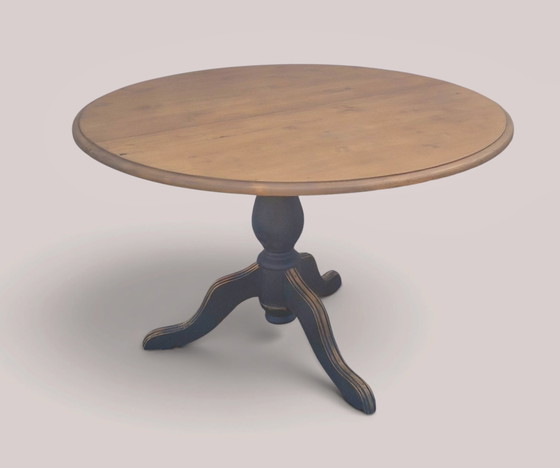 Extendable Round Table with Central Pedestal Base – Country Chic Style - Interior's Creation – Interior’s (photo 12 of 15)