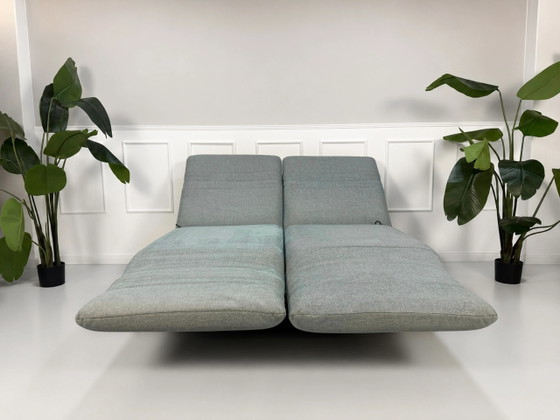 Image 1 of Rolf Benz Plura 380 Sofa Stoff Grau Mint Relaxfunktion