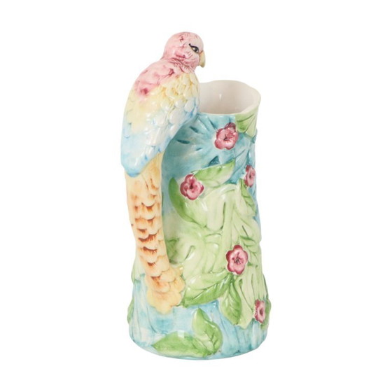 Image 1 of Vintage Parrot Carafe Vase