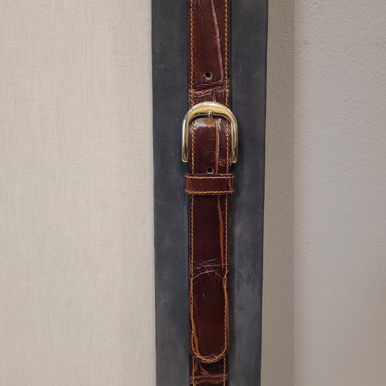 Image 1 of Cornice Marco Tadini in pelle, stile Hermès, anni &#39;90 - Spagna