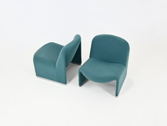 Chaises Alky par Giancarlo Piretti pour Anonima Castelli, 1970s, Set de 2 – Fauteuils, Textile, Aluminium (photo 2 of 11)