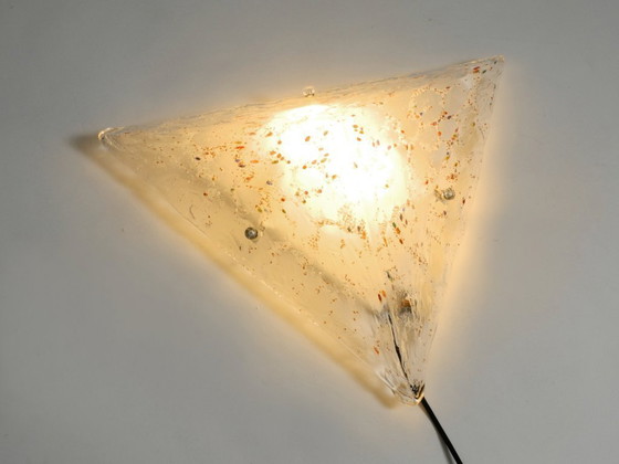 Image 1 of Post Modern Murano glass triangle ceiling lamp by Sylcom, Italy, 1985