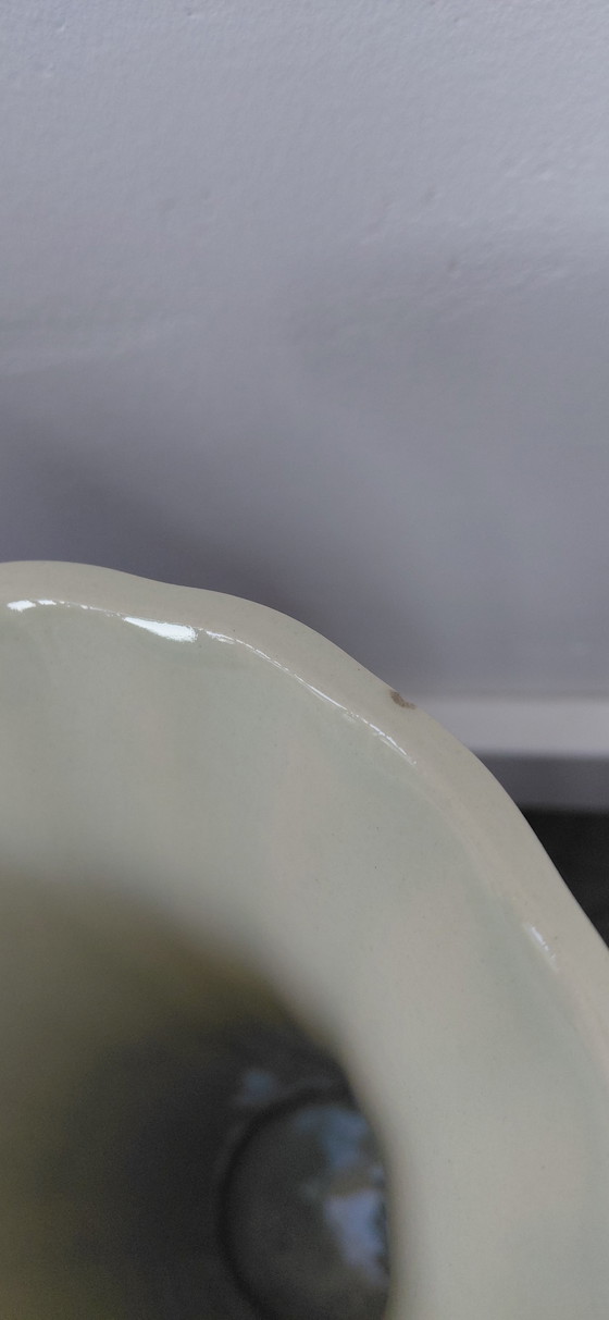 Image 1 of Beautiful 3-piece Antique Cabinet Set – Boch Belgium – Hand-painted