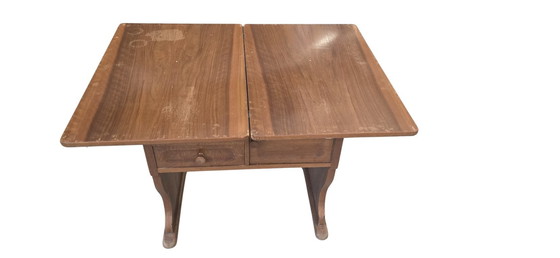 Image 1 of Vintage Space-Saving Wooden Book-Shaped Coffee Table with Drawers and Compartment