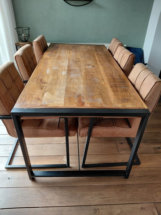 Image 1 of Eettafel met 6 stoelen