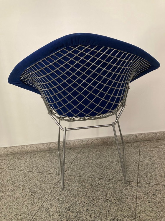 Image 1 of Harry Bertoia 5 Chaises Diamant Bleu