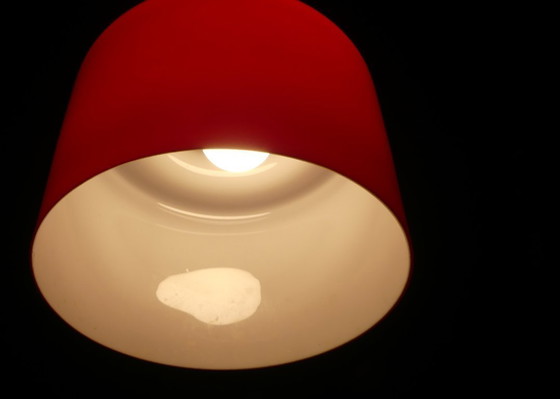 Image 1 of Peill&Putzler ceiling lamp red 1970s UK1aEb
