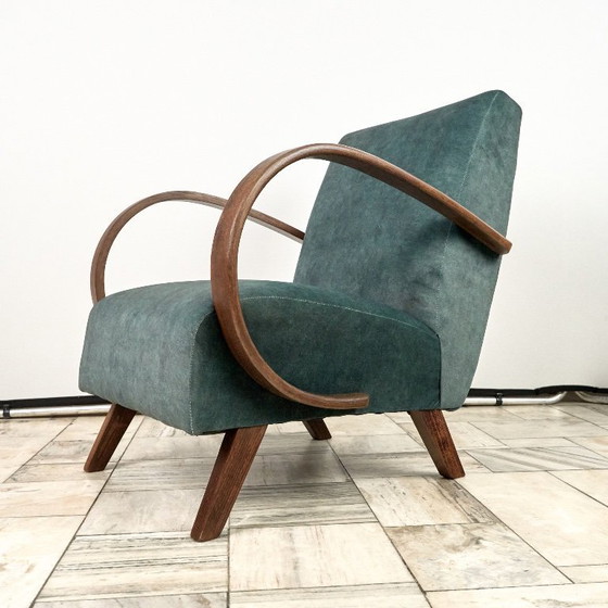 Image 1 of Poltrona modello H 410 tipo C, disegnata da Jindrich Halabala, anni '40, Cecoslovacchia.