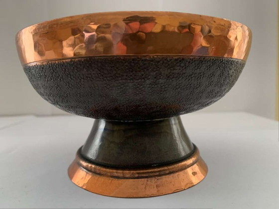 Image 1 of Hans Przyrembel Scatola con coperchio Bomboniera Marianne Brandt Alfred Lipovec Bauhaus Rame