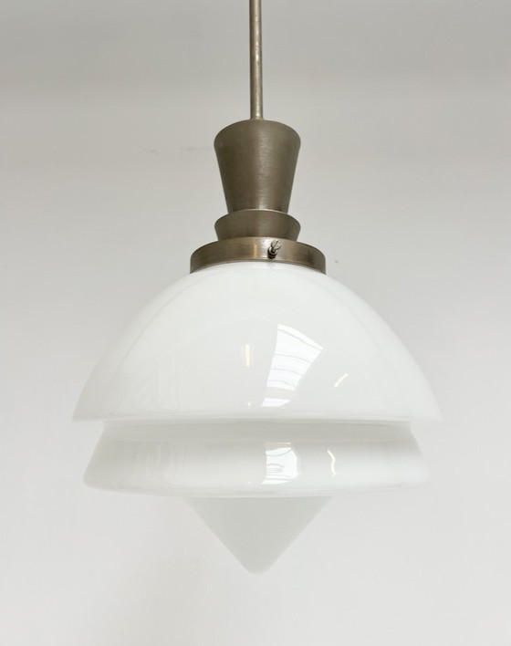 Image 1 of Opalglas-Deckenleuchte GISO von W.H. Gispen, 1950er Jahre