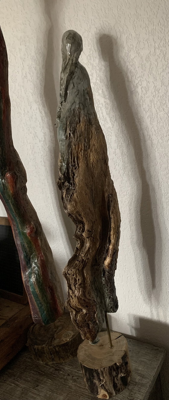 Image 1 of Sculpture terre et bois flotté 