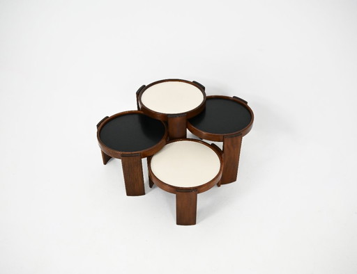 Mesas nido modelo 780 de Gianfranco Frattini para Cassina, década de 1960, juego de 4