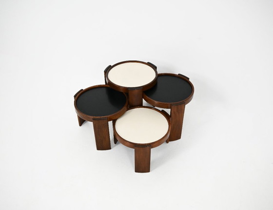 Image 1 of Mesas nido modelo 780 de Gianfranco Frattini para Cassina, década de 1960, juego de 4