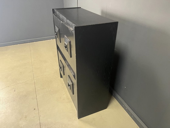 Image 1 of Black brutalist bar cabinet, 1970s