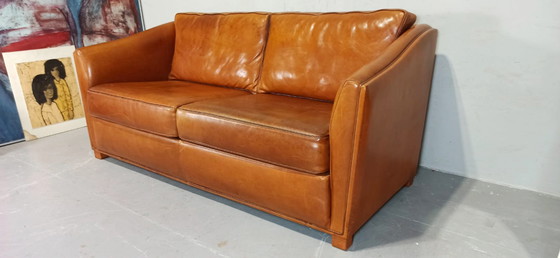 Image 1 of Cognac leather sofa 