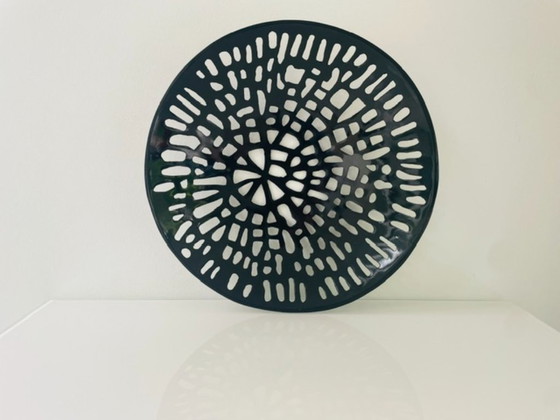 Image 1 of Graphic design bowl made of black coated steel