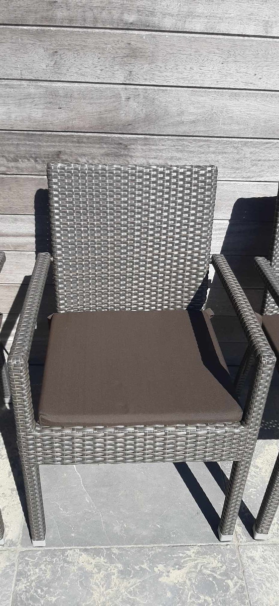 Image 1 of 4 sillas de patio apilables con cojines